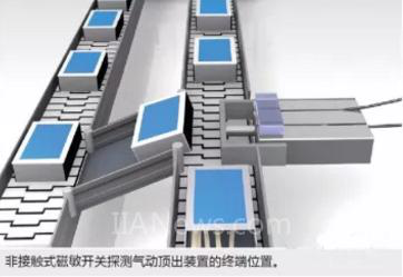 用傳感器探測(cè)活塞上的磁塊從而監(jiān)控活塞位置